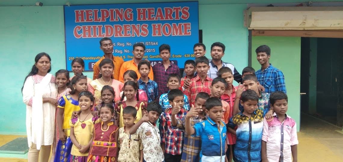 Children at the Helping Hearts children's home supported by Pragathi USA