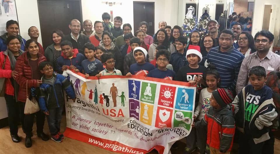 Pragathi volunteers at the Dulles food pantry