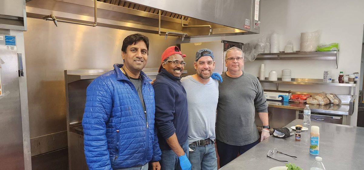 Pragathi volunteers at the Dulles food pantry