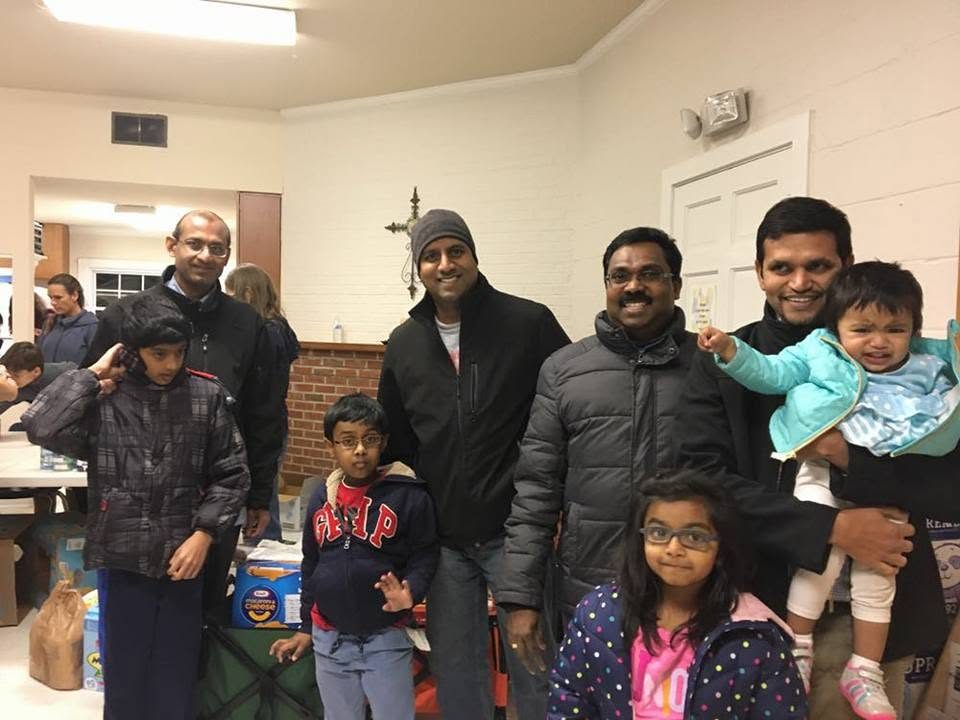 Pragathi volunteers at the Dulles food pantry