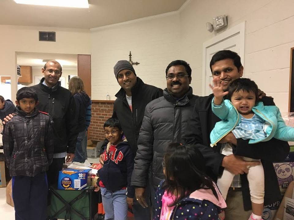 Pragathi volunteers at the Dulles food pantry