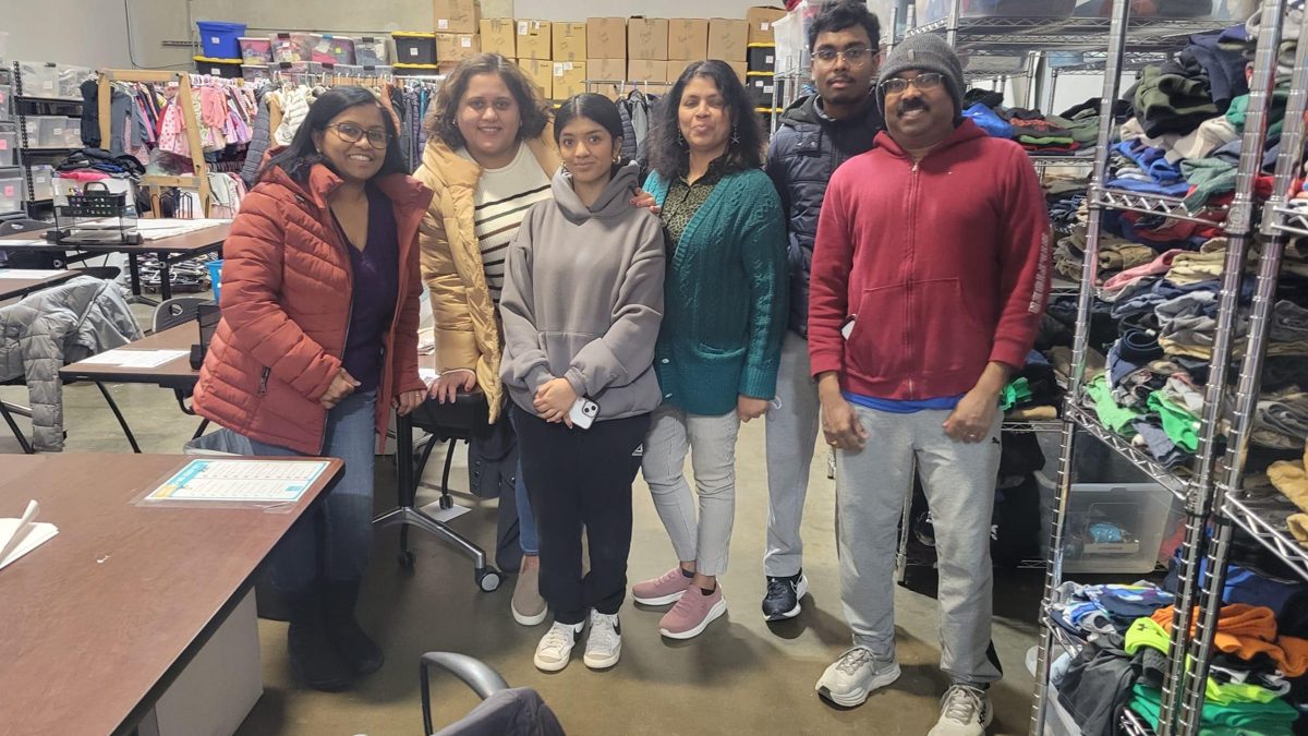 Pragathi volunteers at the Dulles food pantry