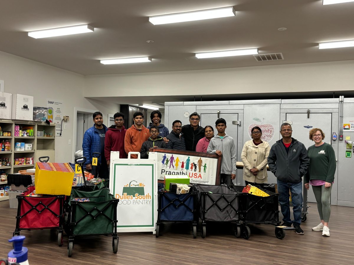 Pragathi volunteers at the Dulles food pantry