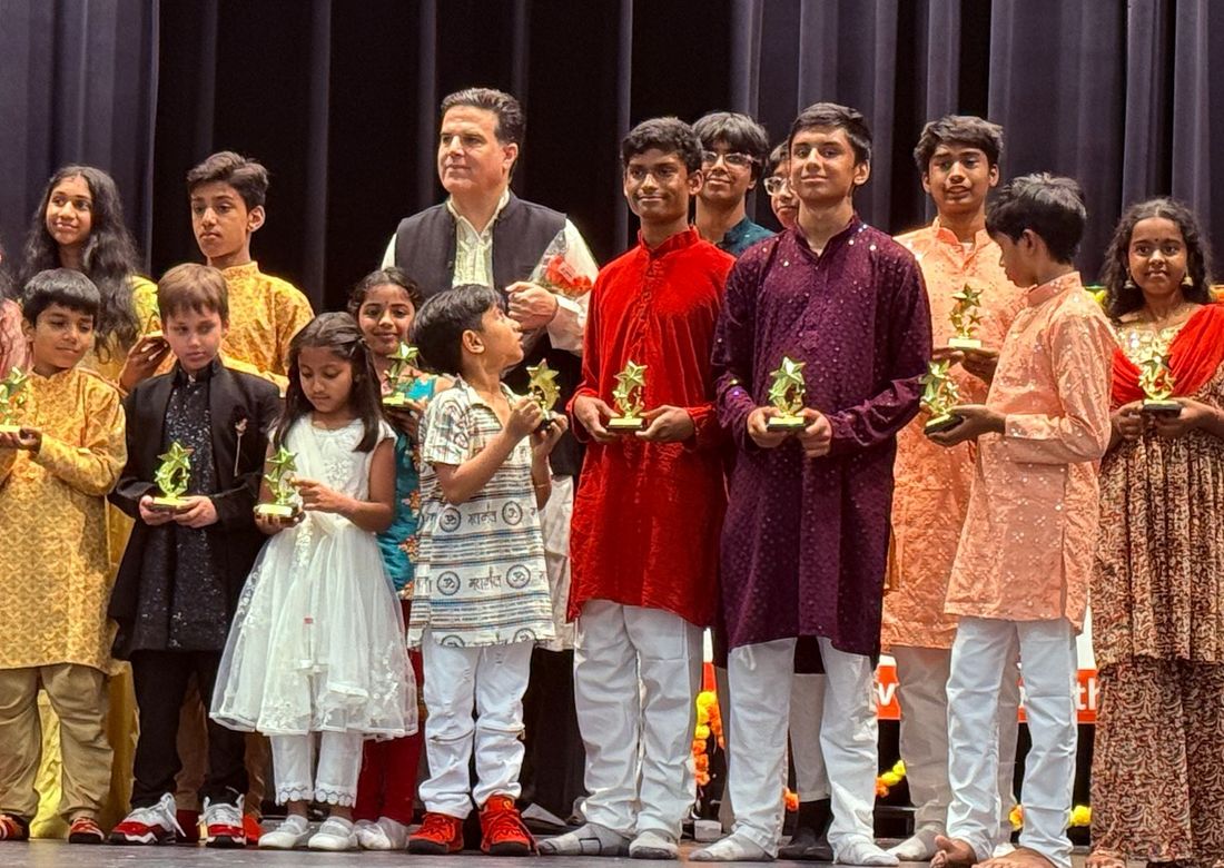 Students and families at Pragathi Utsav